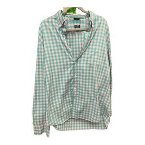 Men’s J. Crew Gingham Button Down Casual preppy prep school Shirt Size XL